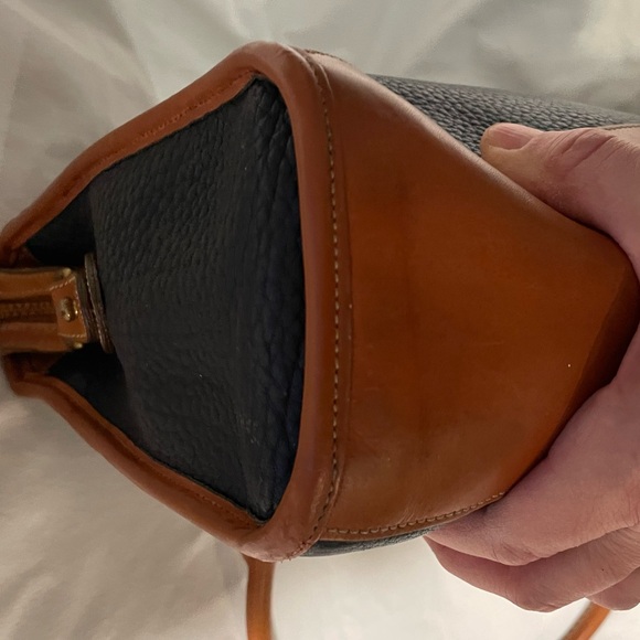 Dooney & Bourke Navy Blue and Brown Leather Hand Bag - Picture 8 of 13